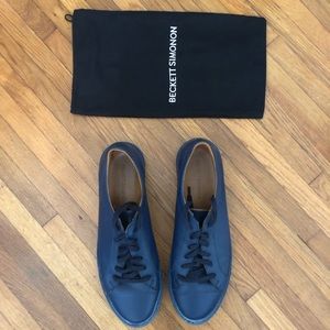 Beckett Simonon Navy Letter Shoes - Size 46